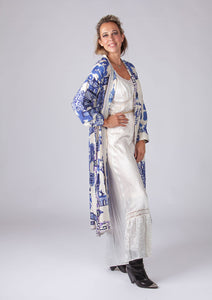 Willow  Pattern Duster Coat