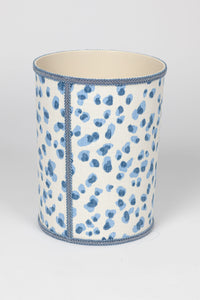 Blue and White hand-made waste paper Basket