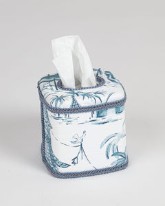 Blue Toile handmade Tissue Cover