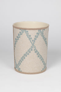 Duck Egg Blue and White waste paper Basket